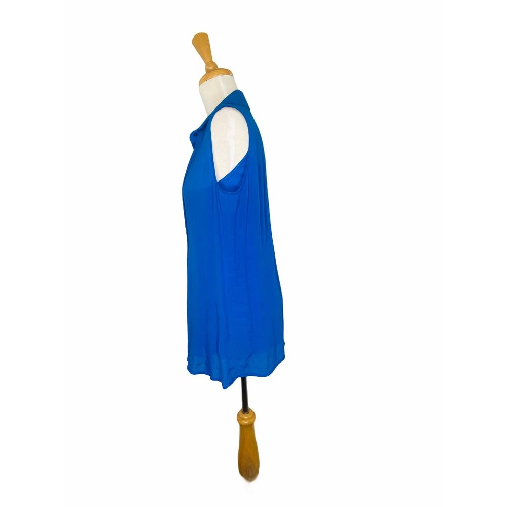 New with Tags Fever Ladies Sleeveless Tunic Top Layered Size Small Cobalt Blue - Picture 6 of 10